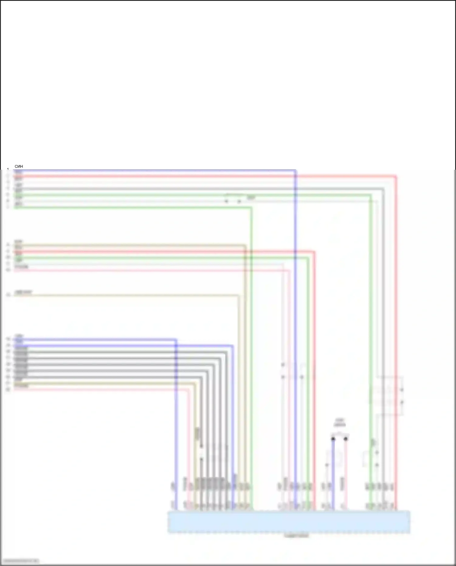ILX Acura I рестайлинг 2 (2018-2022): Электросхема блока громкоговорящей связи, без навигации, с сенсорным экраном (2 из 2) 