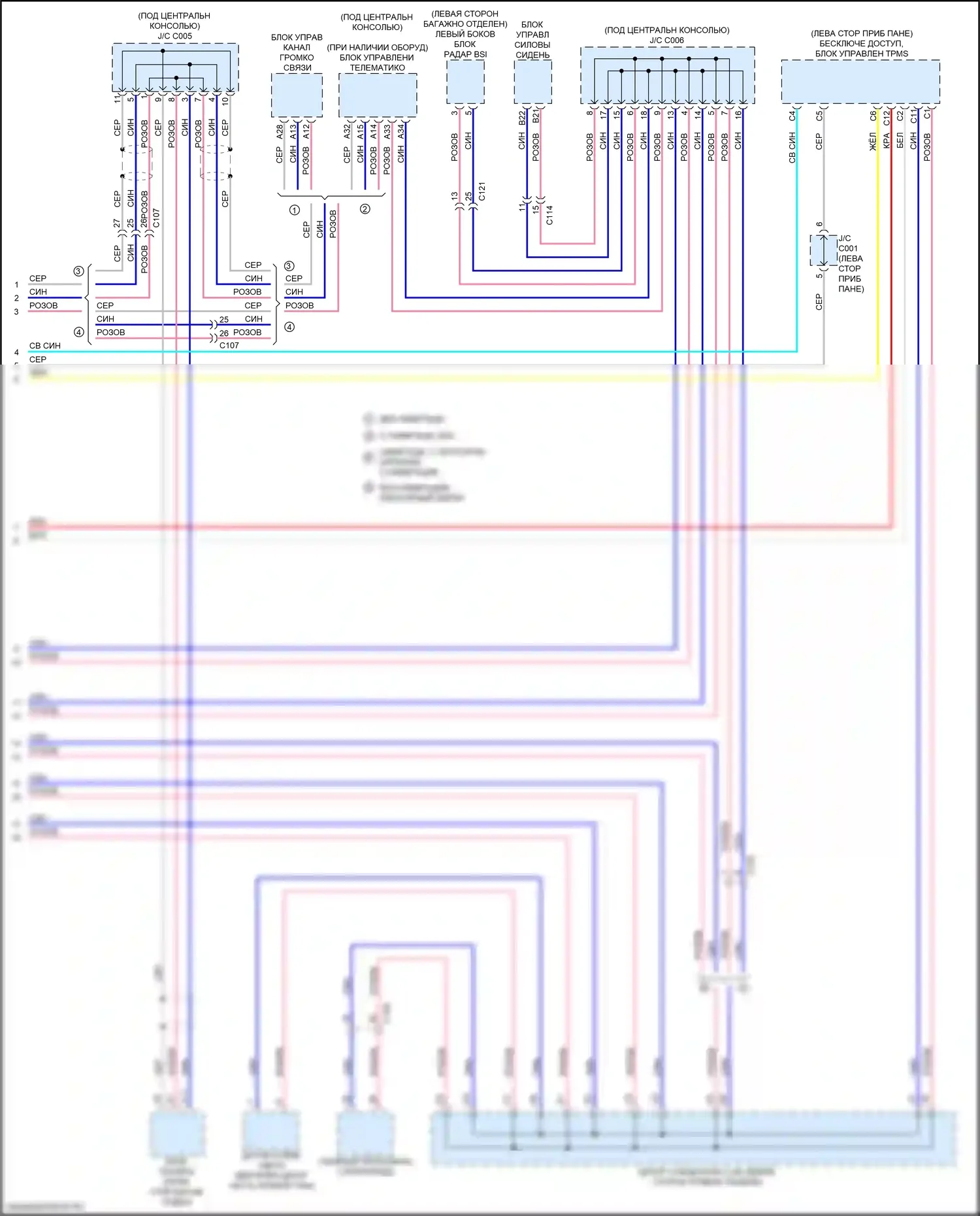ILX Acura I рестайлинг (2015-2018): Can шина электросхема (3 из 3) 
