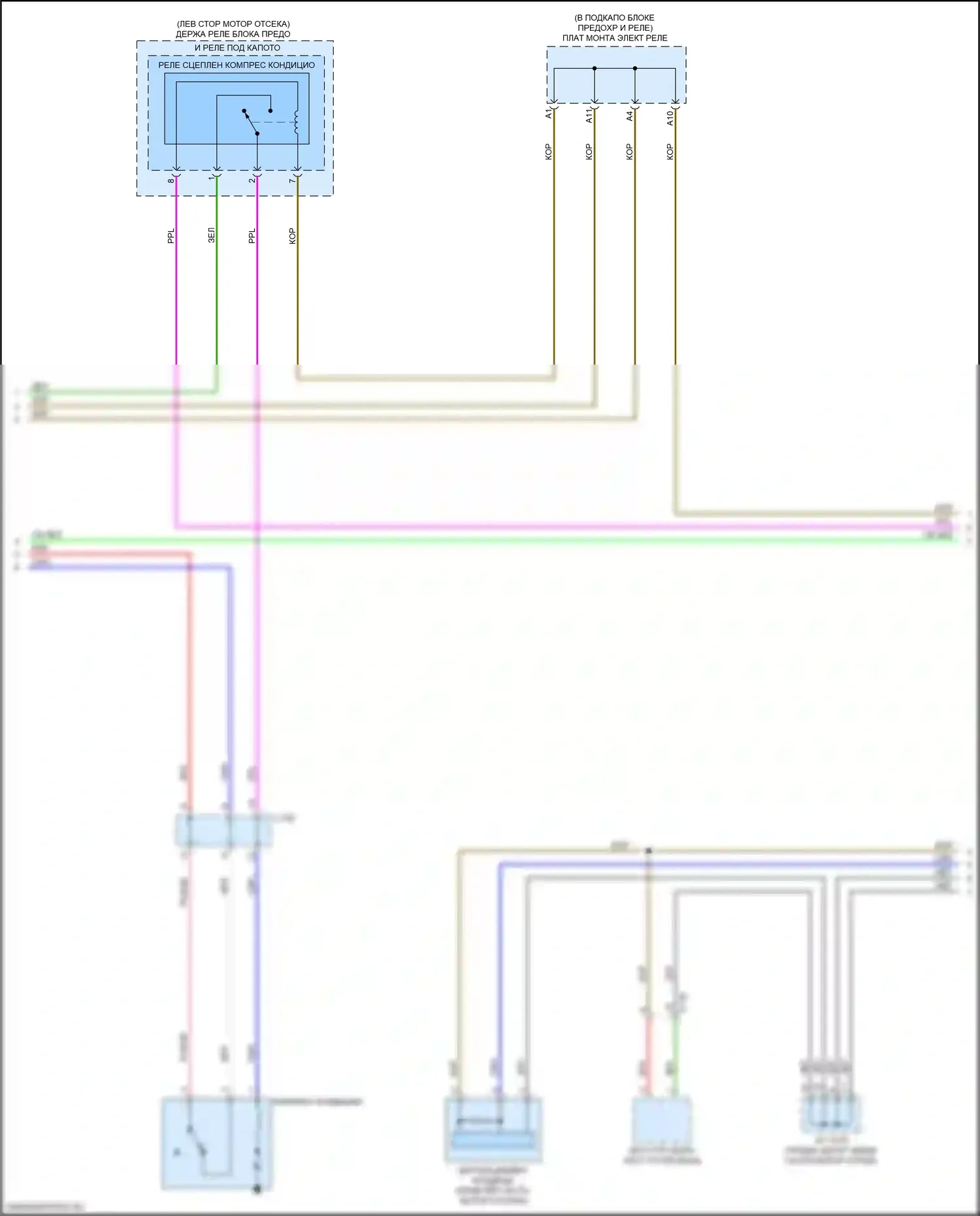 ILX Acura I рестайлинг (2015-2018): Электросхема климат контроля (3 из 4) 