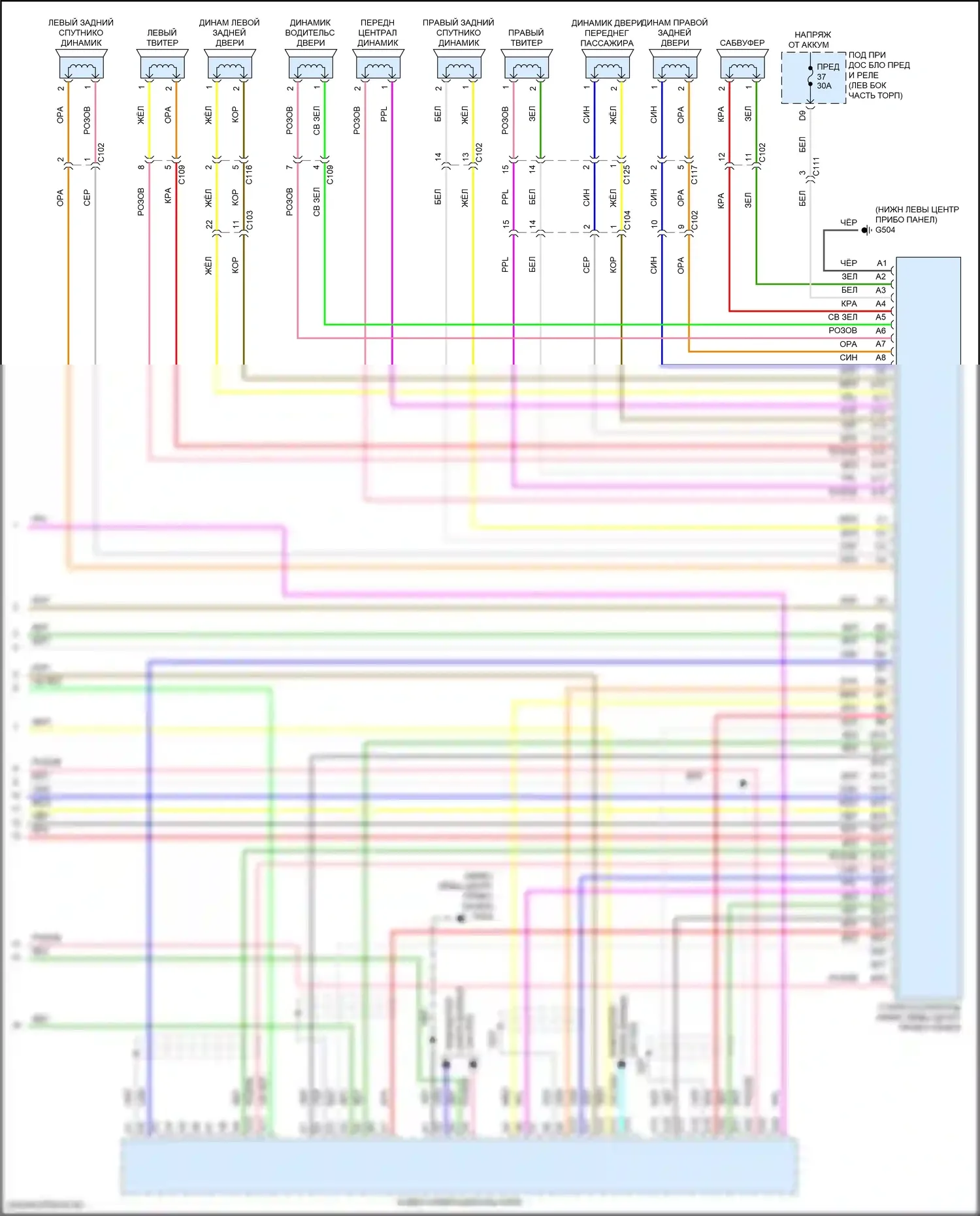 ILX Acura I рестайлинг (2015-2018): Электросхема навигации (5 из 5) 