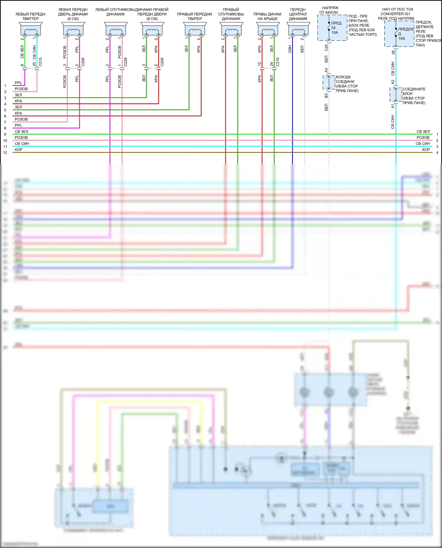Integra Acura IV (2022-2024): Электросхема магнитолы, с усилителем (3 из 5) 