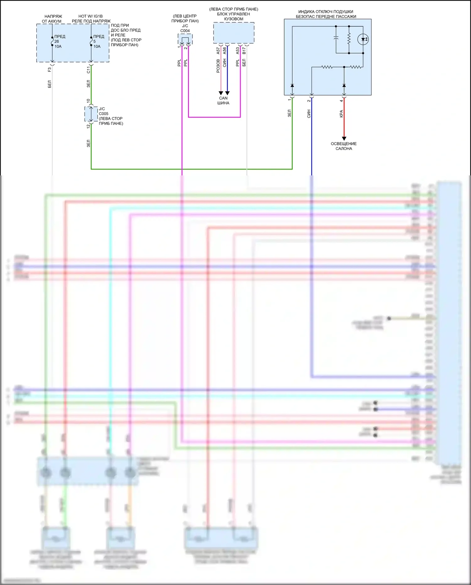 Integra Acura IV (2022-2024): Электросхема подушек безопасности (4 из 4) 