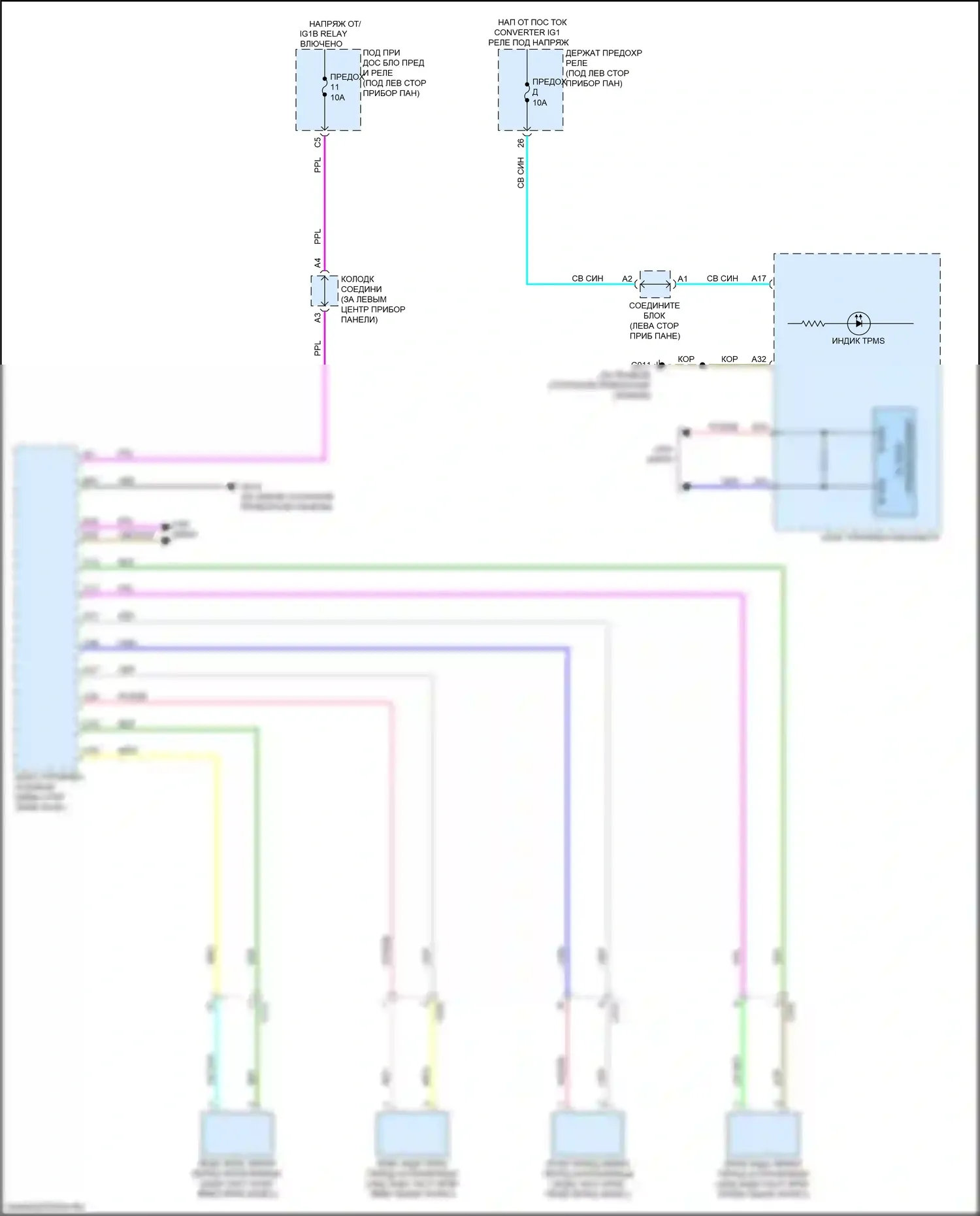 Integra Acura IV (2022-2024): Электросхема контроля давления в шинах 