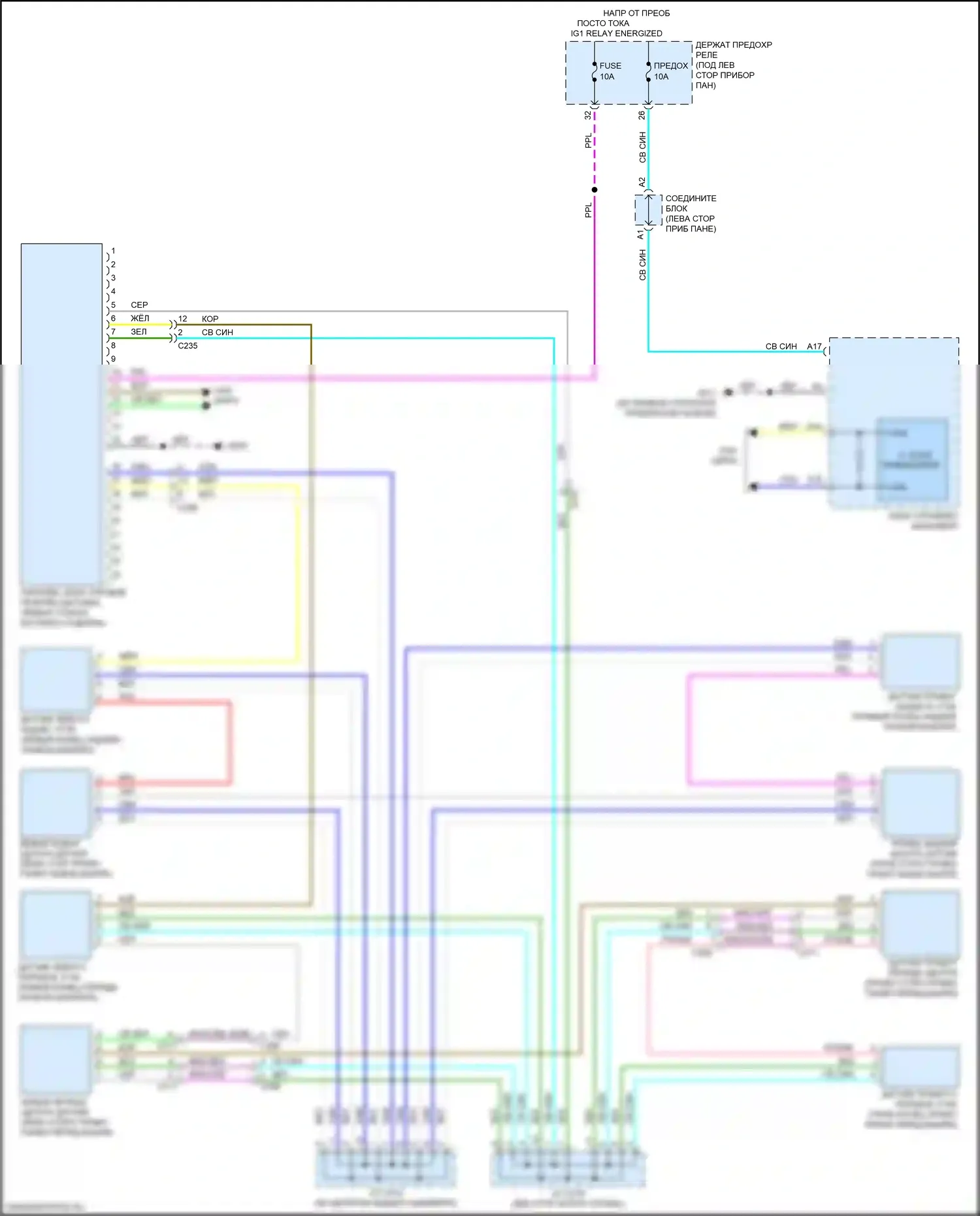 Integra Acura IV (2022-2024): Электросхема парктроника 