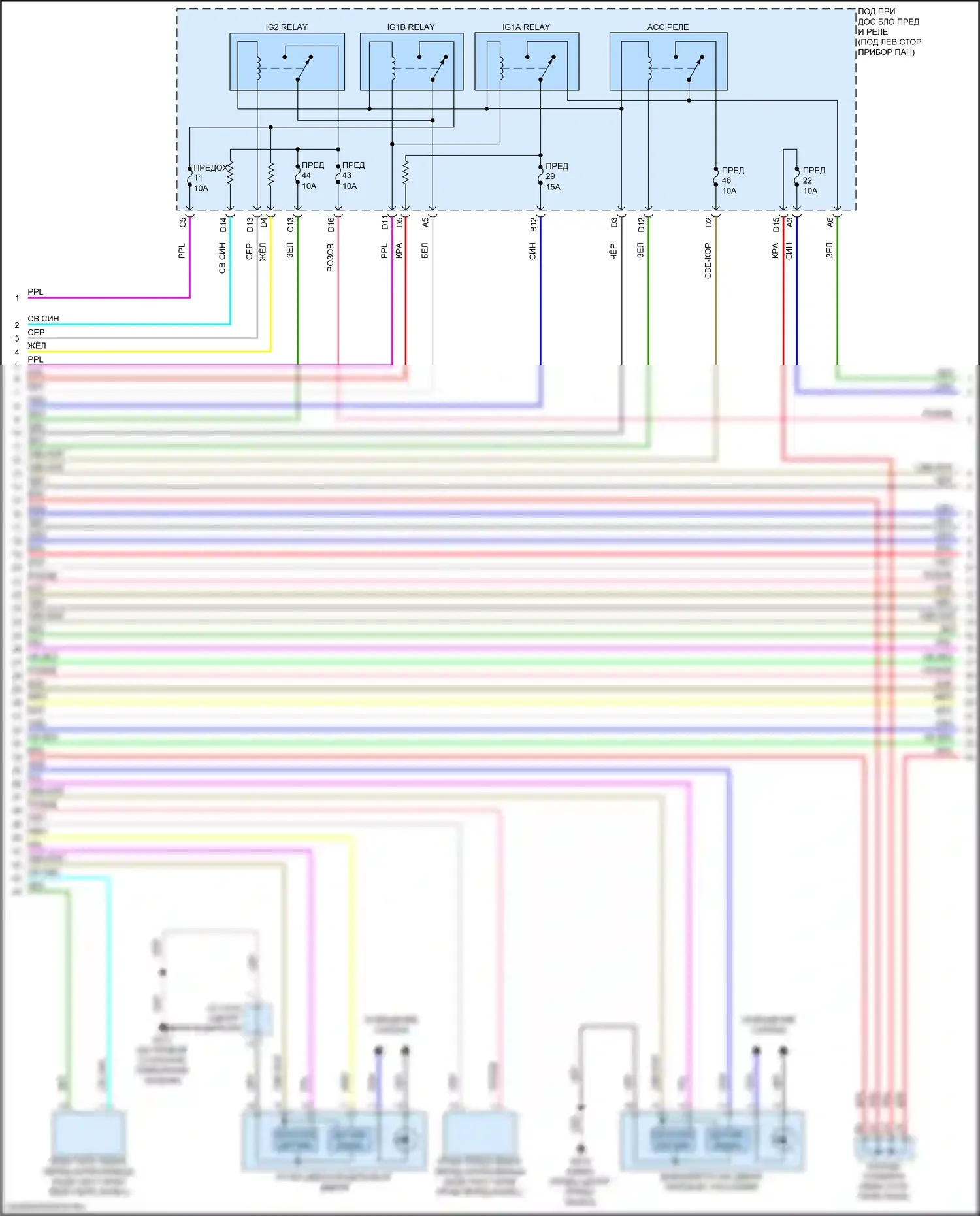 Integra Acura IV (2022-2024): Электросхема центрального замка (2 из 5) 