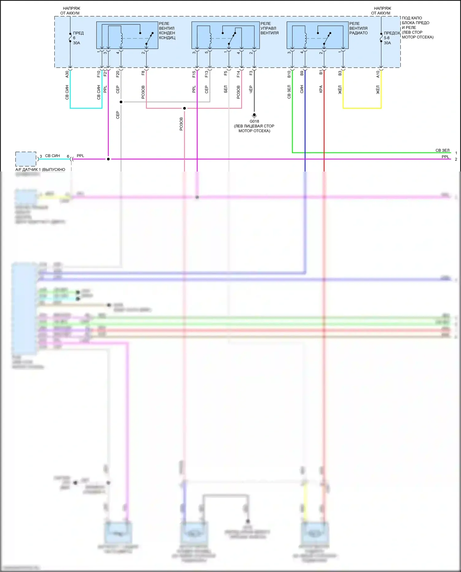 Integra Acura IV (2022-2024): Электросхема вентилятора охлаждения (1 из 2) 