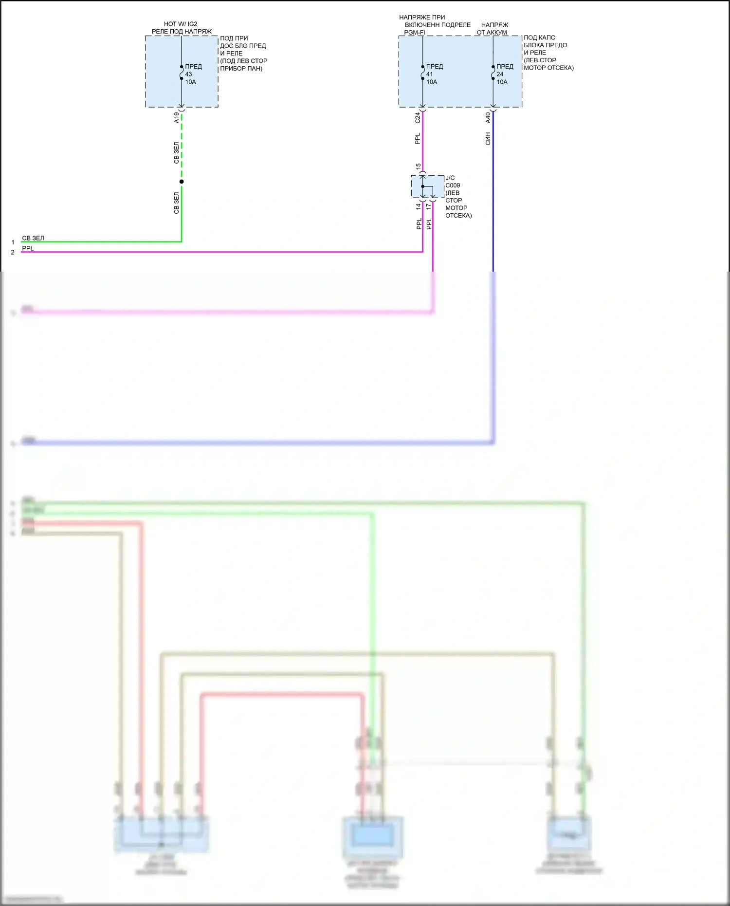 Integra Acura IV (2022-2024): Электросхема вентилятора охлаждения (2 из 2) 