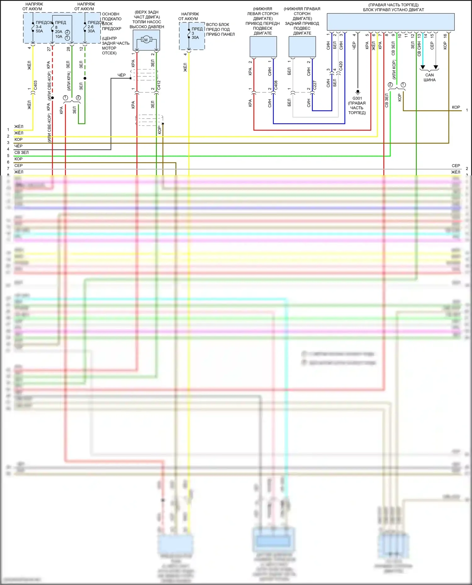 MDX Acura III рестайлинг 2 (2016-2021): Электросхема двигателя 3.5l (3 из 9) 