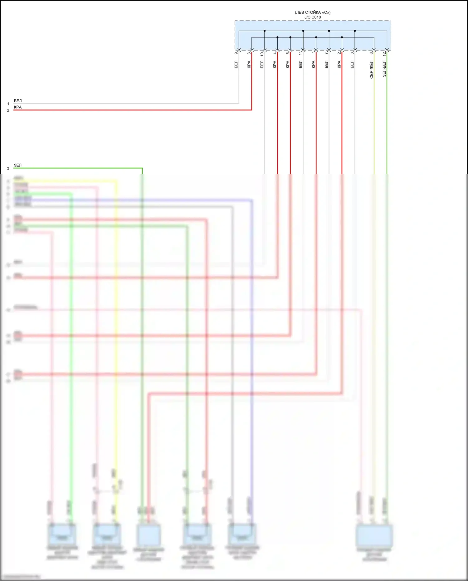 MDX Acura III рестайлинг 2 (2016-2021): Электросхема электронной подвески (2 из 2) 