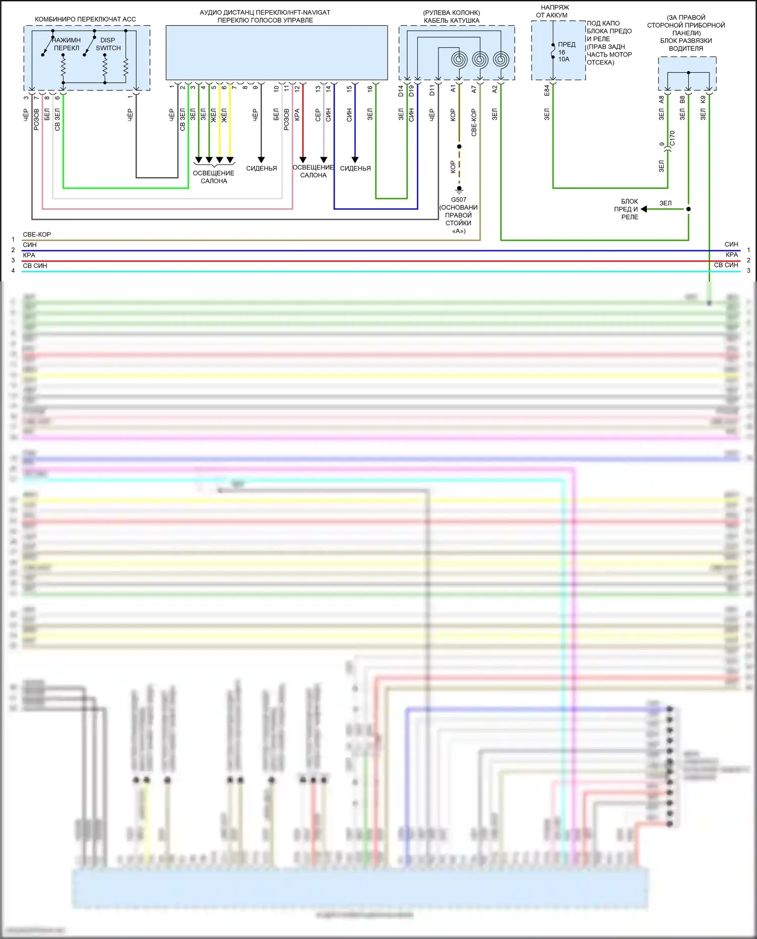 MDX Acura III рестайлинг 2 (2016-2021): Электросхема навигации, гибридная (7 из 9) 