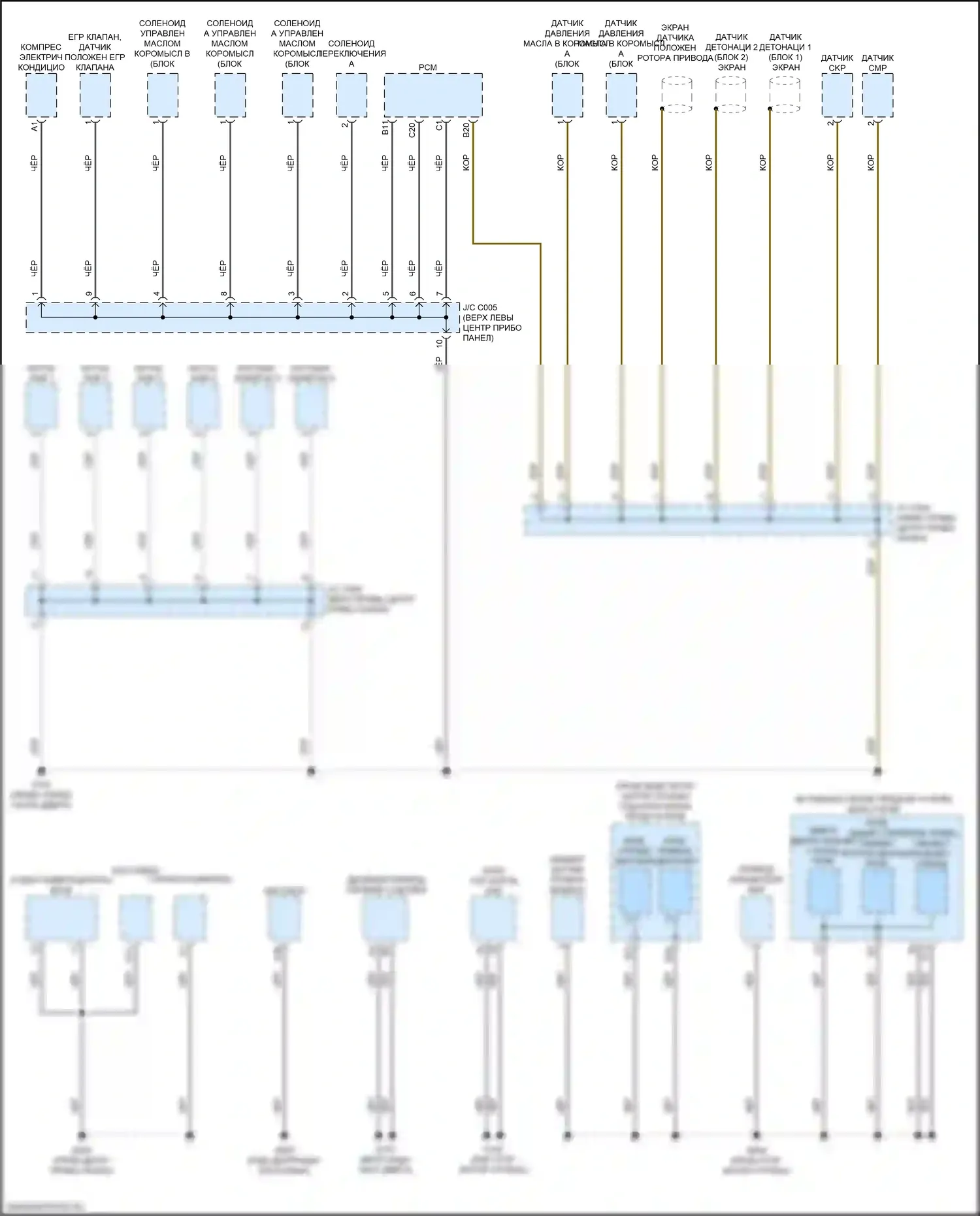 MDX Acura III рестайлинг 2 (2016-2021): Электросхема разводки массы, гибридная (3 из 6) 
