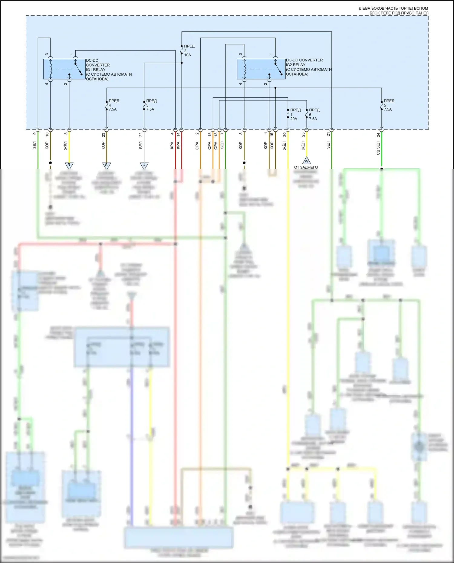 MDX Acura III рестайлинг (2015-2016): Электросхема блока предохранителей реле (9 из 10) 