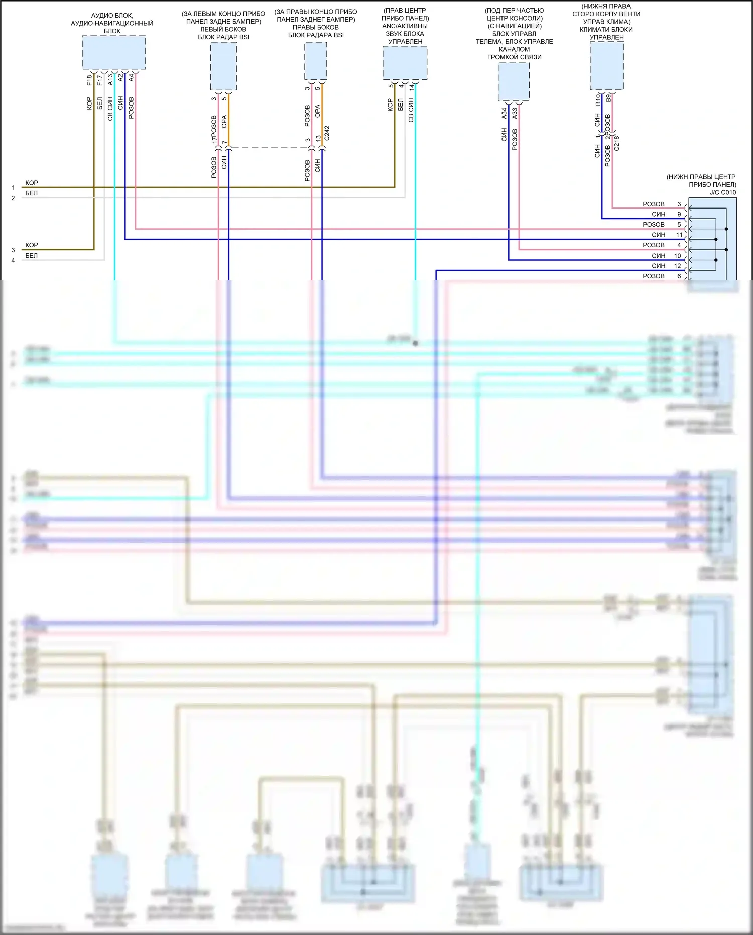MDX Acura III рестайлинг (2015-2016): Can шина электросхема, без автоматического упора холостого хода (4 из 4) 