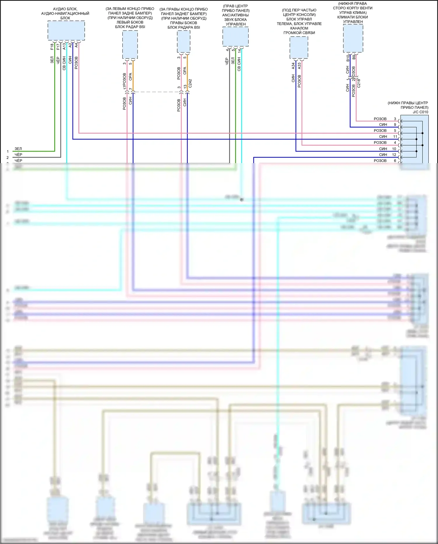 MDX Acura III рестайлинг (2015-2016): Can шина электросхема соединений, с автоматическим остановом на холостом ходу (5 из 5) 