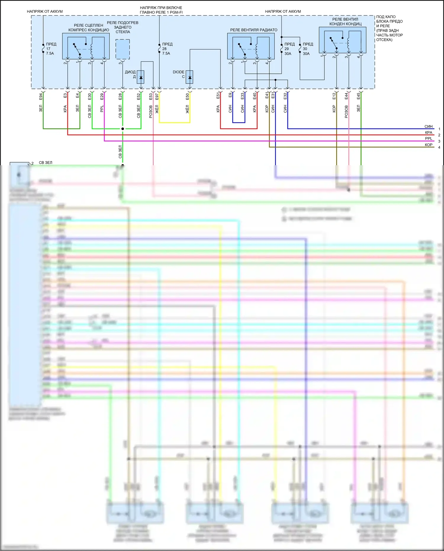 MDX Acura III рестайлинг (2015-2016): Электросхема климат контроля (1 из 5) 