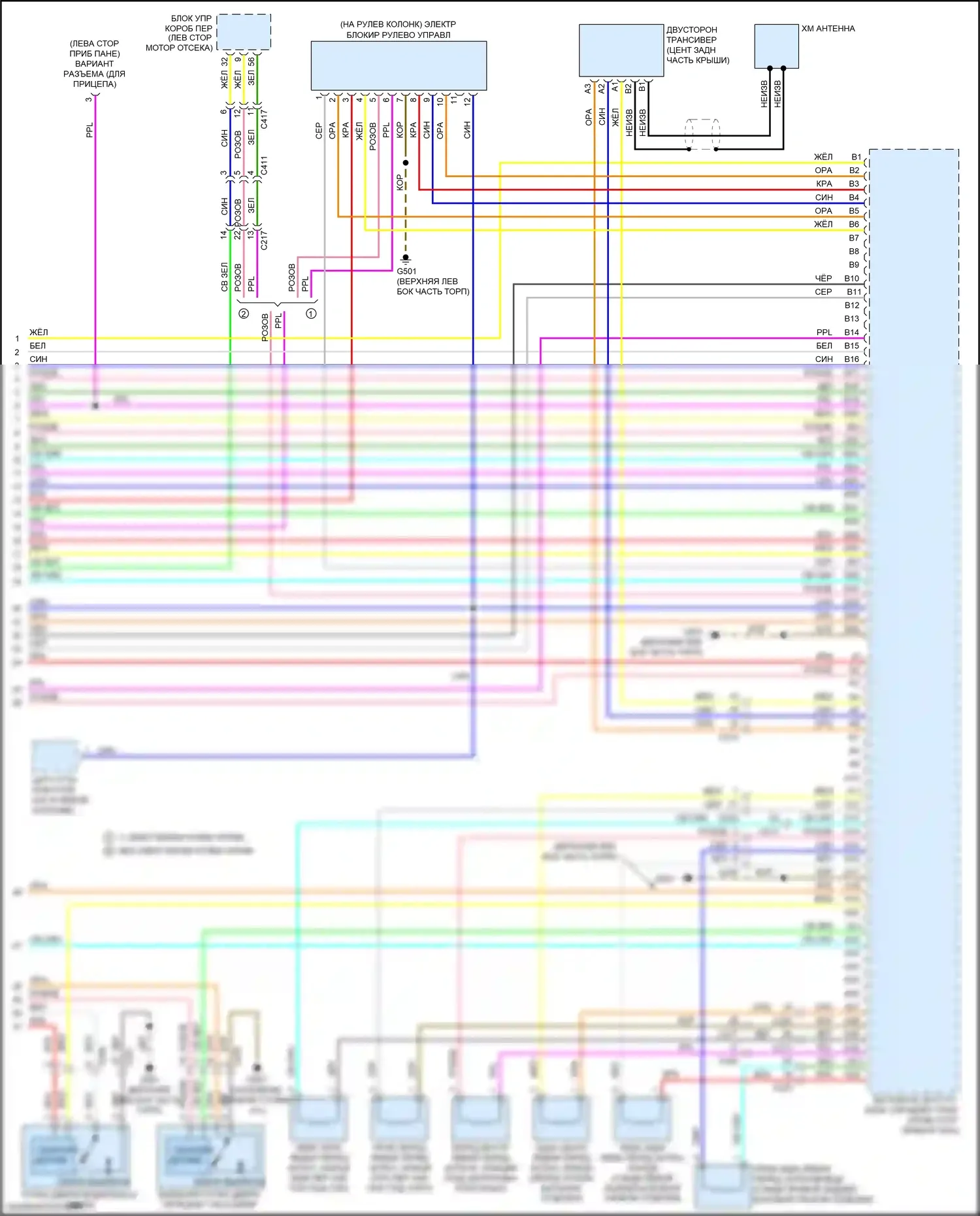 MDX Acura III рестайлинг (2015-2016): Сигнализации электросхема (6 из 6) 