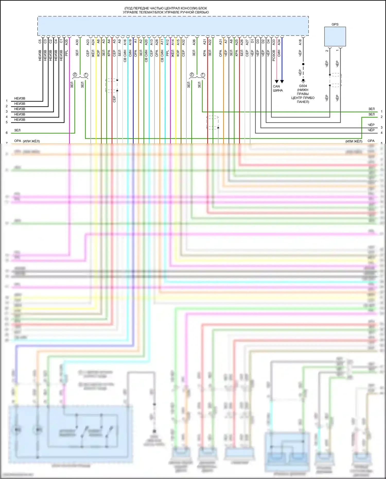 MDX Acura III рестайлинг (2015-2016): Электросхема навигации (3 из 9) 