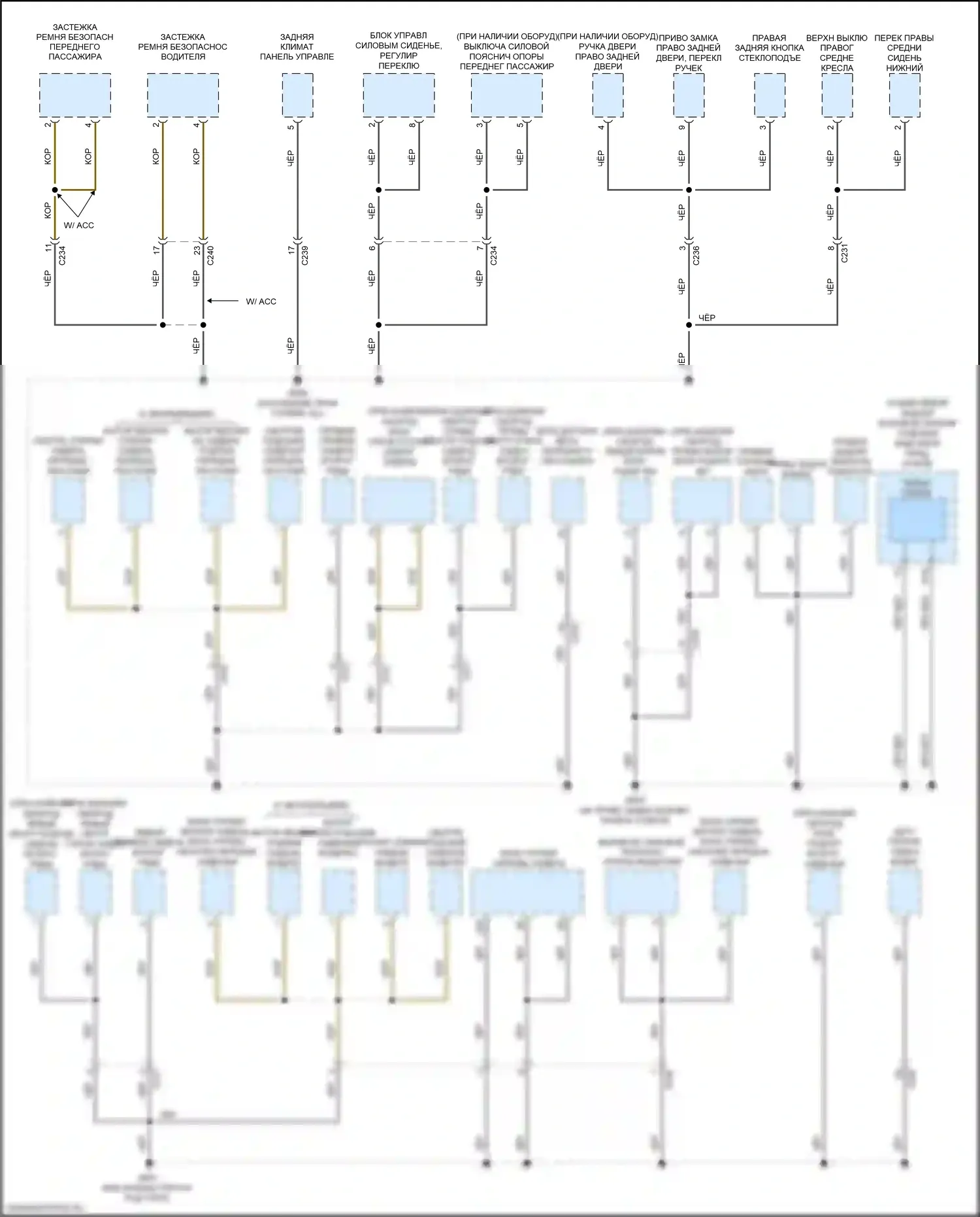 MDX Acura III рестайлинг (2015-2016): Электросхема разводки массы (6 из 6) 