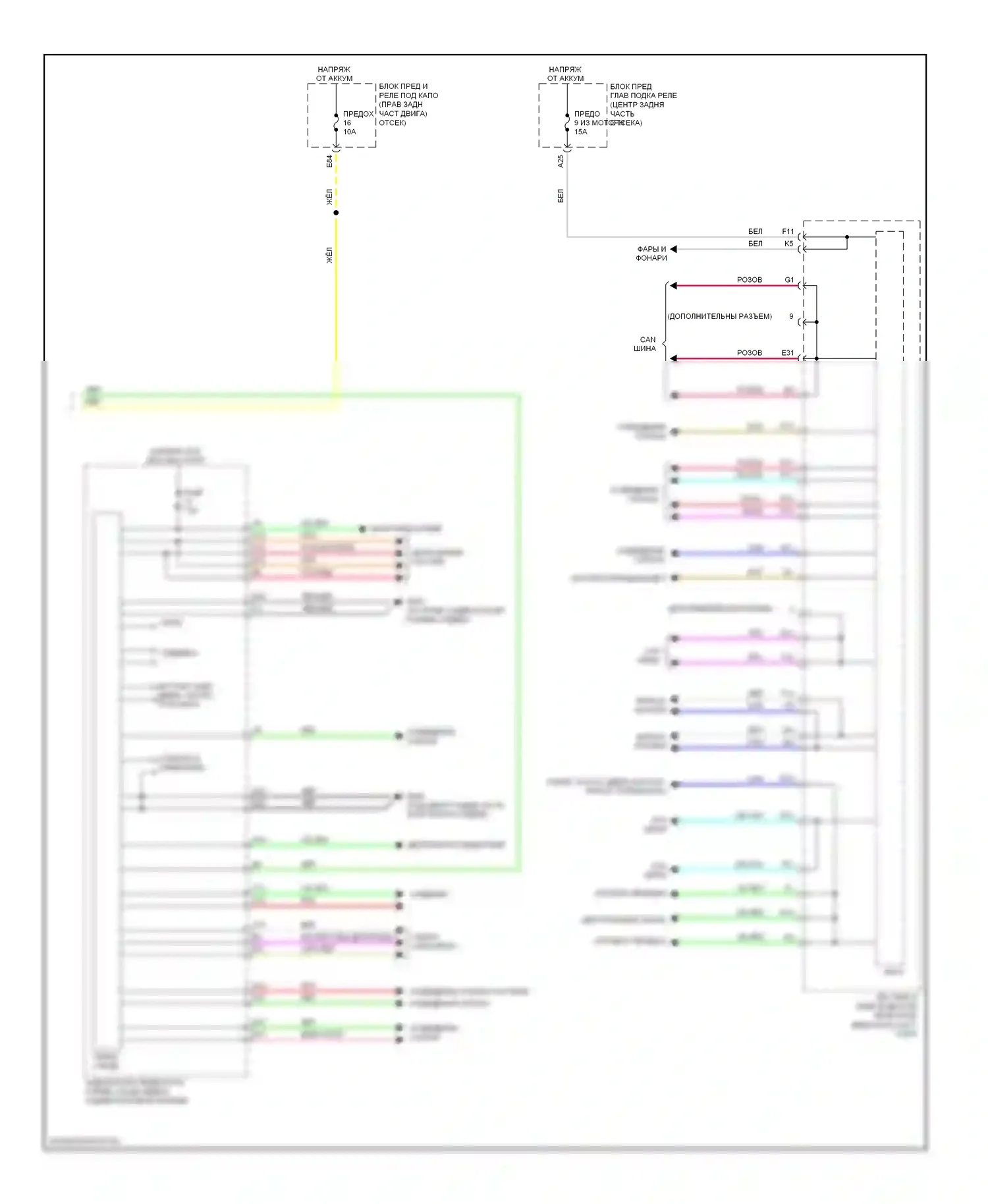 MDX Acura III (2013-2015): Электросхема блоков управления кузовом (2 из 2) 