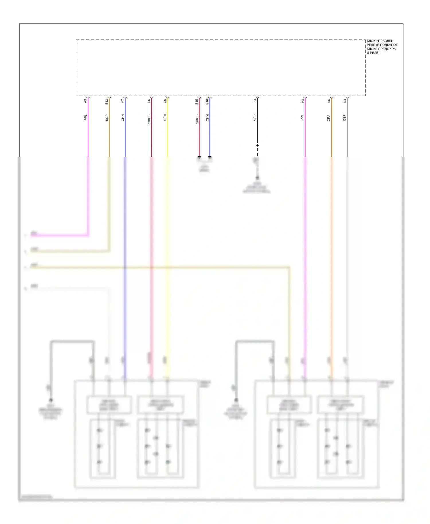 MDX Acura III (2013-2015): Электросхема фар (3 из 3) 