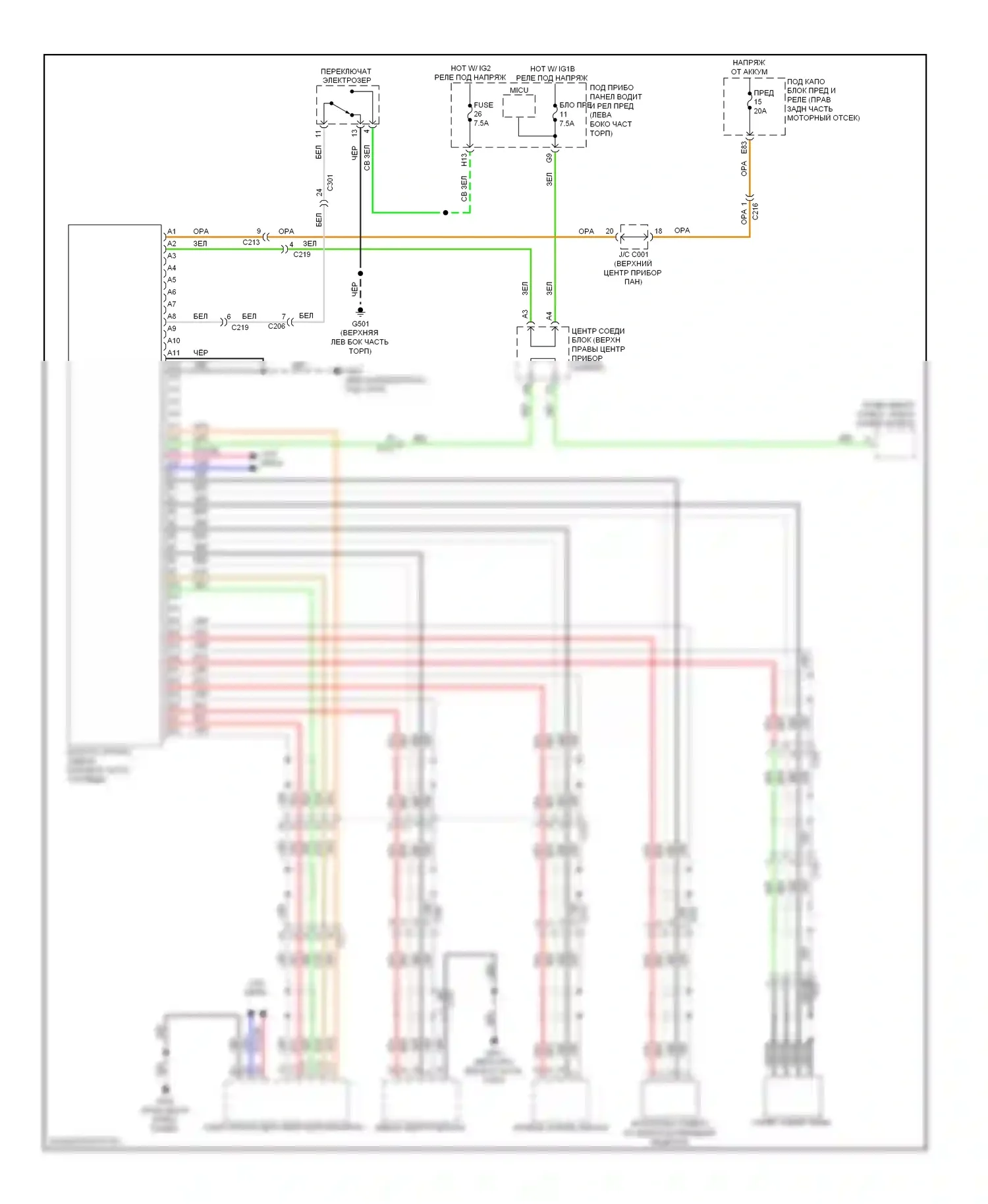MDX Acura III (2013-2015): Электросхема мультикамер 
