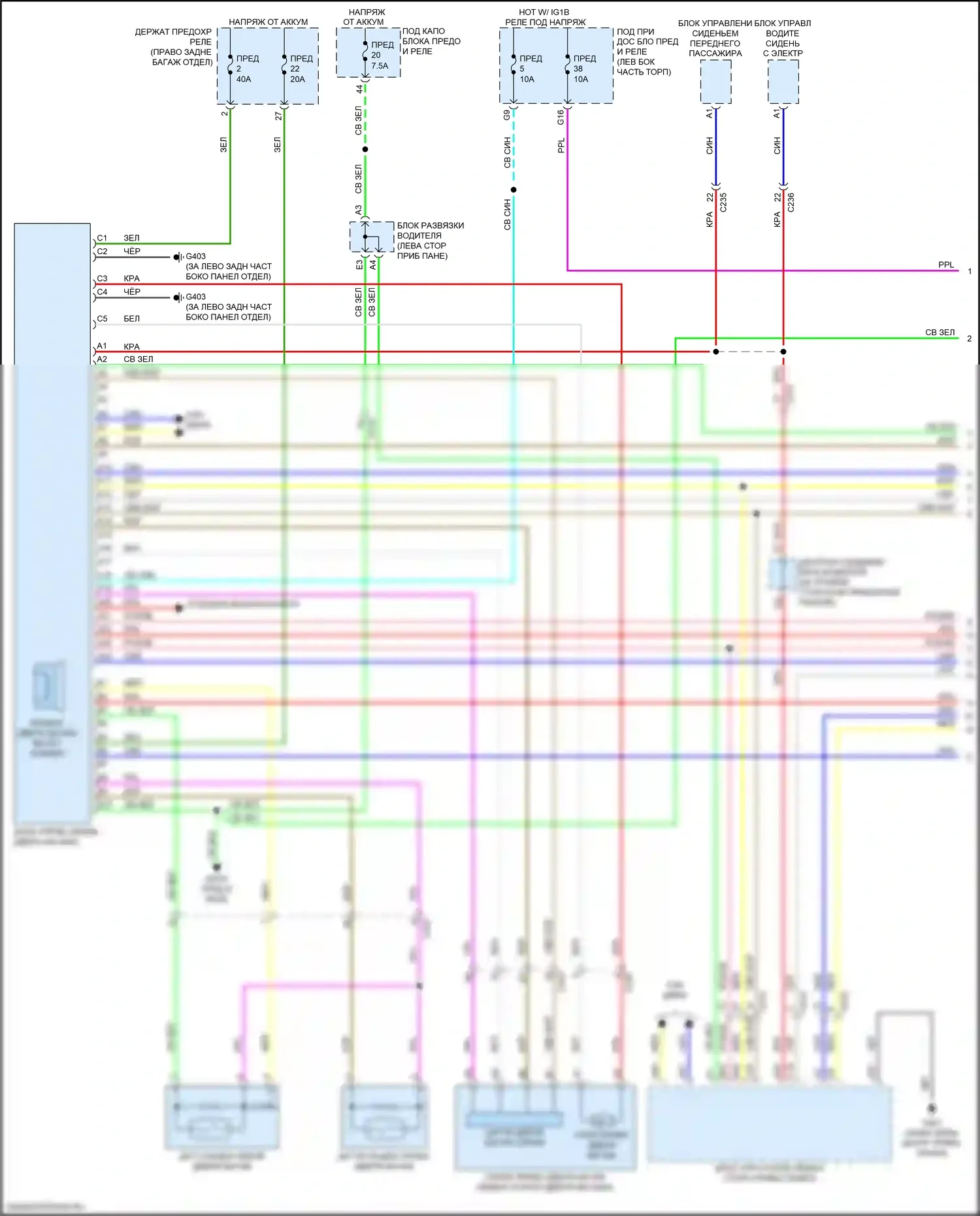 MDX Acura IV (2021-2024): Электросхема силовой двери багажника (1 из 2) 