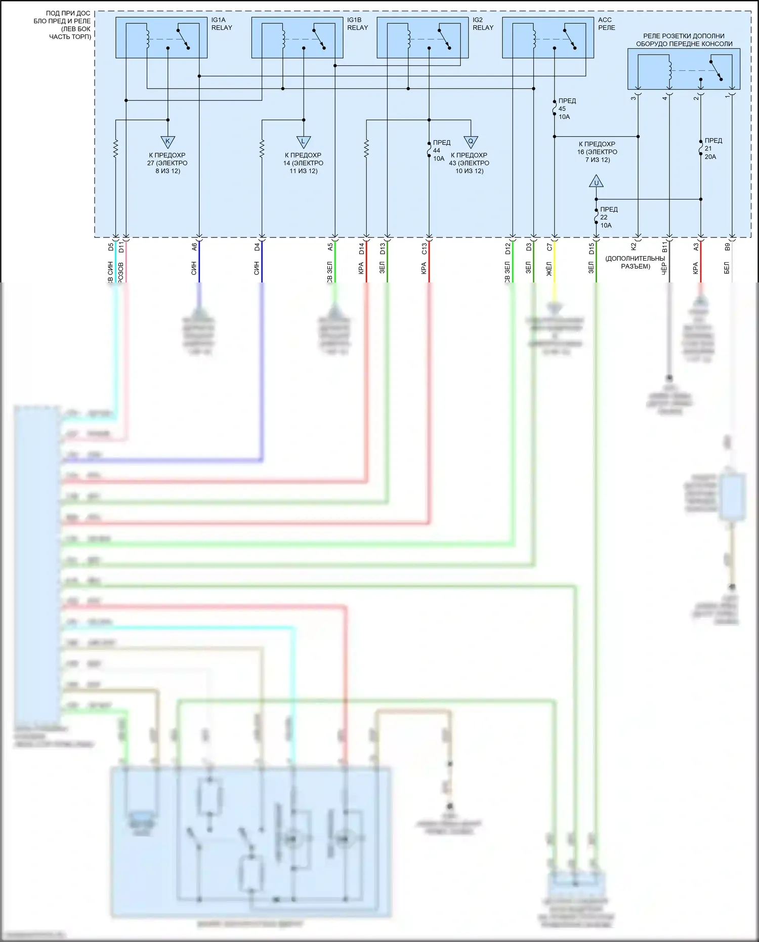 MDX Acura IV (2021-2024): Электросхема блока предохранителей реле (5 из 12) 