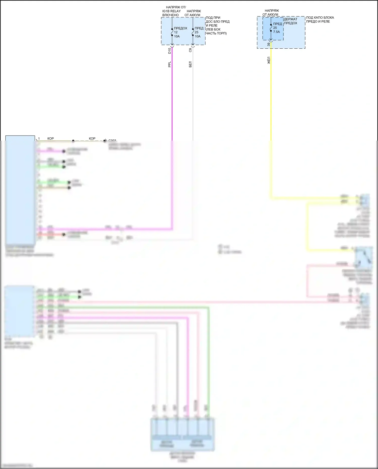 MDX Acura IV (2021-2024): Электросхема блокировки селектора 