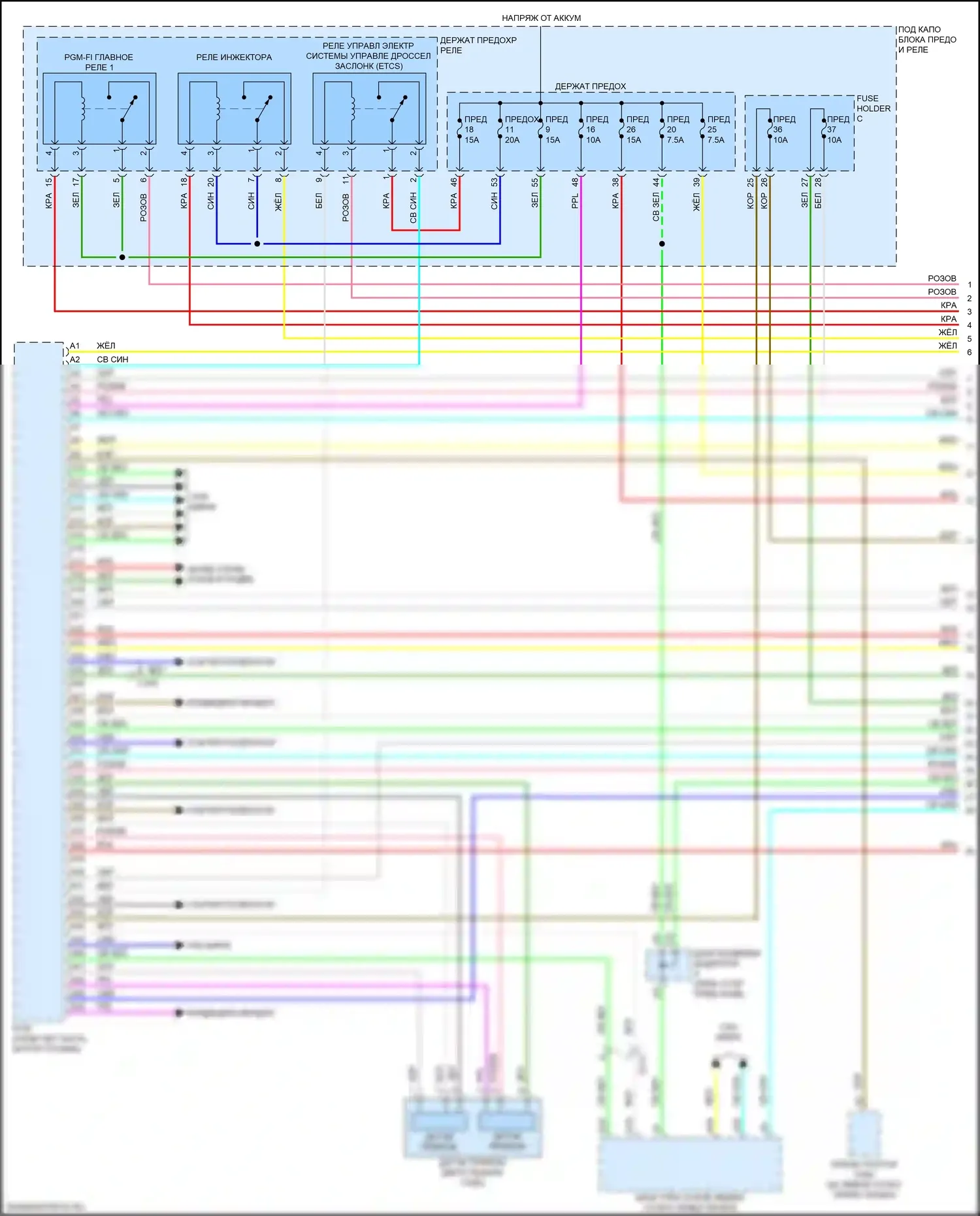 MDX Acura IV (2021-2024): Электросхема двигателя 3.5l (1 из 10) 
