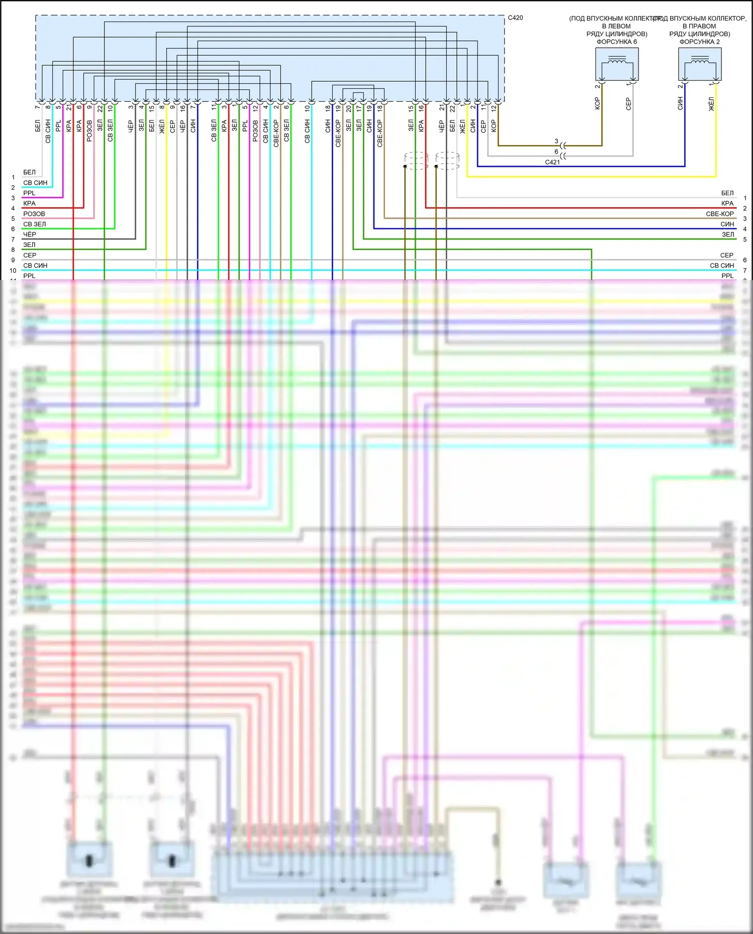 MDX Acura IV (2021-2024): Электросхема двигателя 3,0л турбо (8 из 9) 