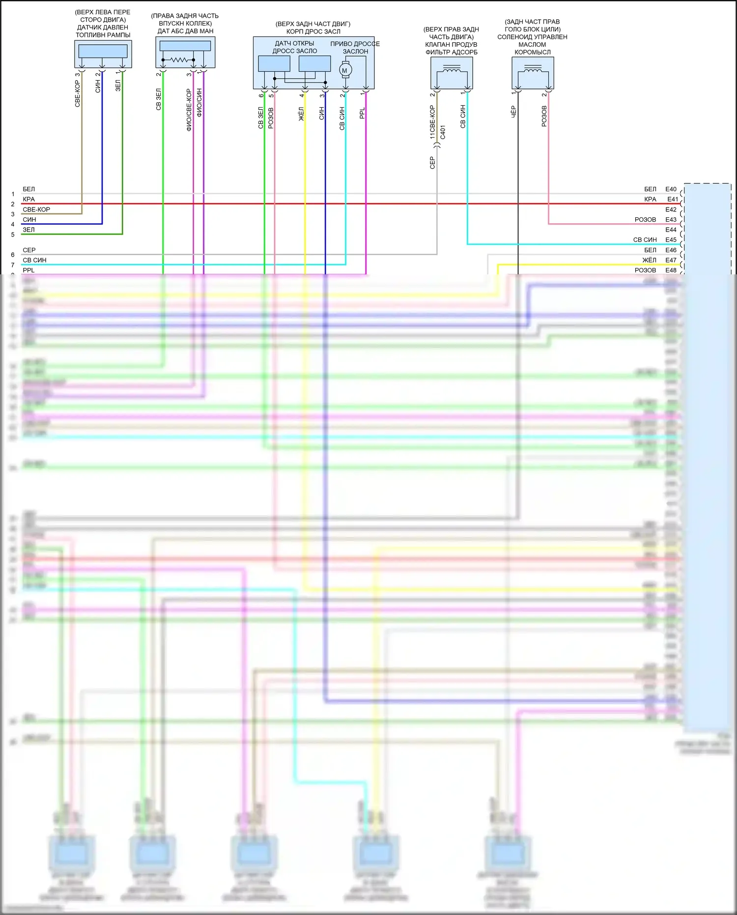 MDX Acura IV (2021-2024): Электросхема двигателя 3,0л турбо (9 из 9) 