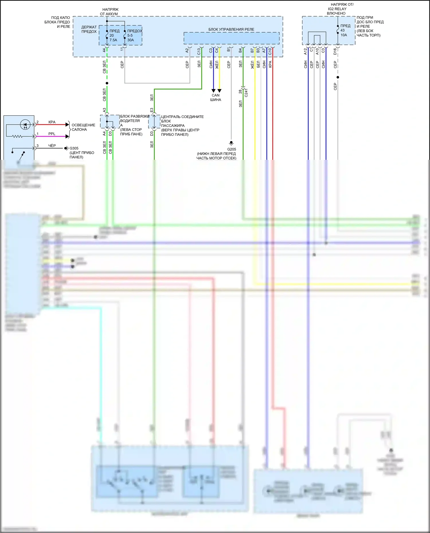 MDX Acura IV (2021-2024): Электросхема фар и фонарей (1 из 4) 