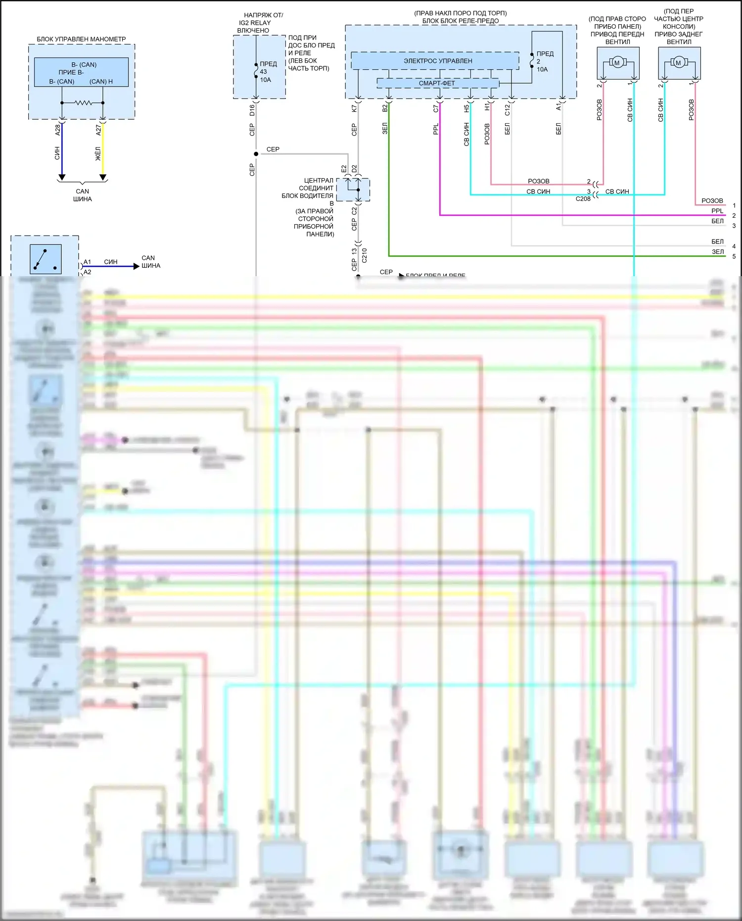 MDX Acura IV (2021-2024): Электросхема климат контроля (1 из 5) 