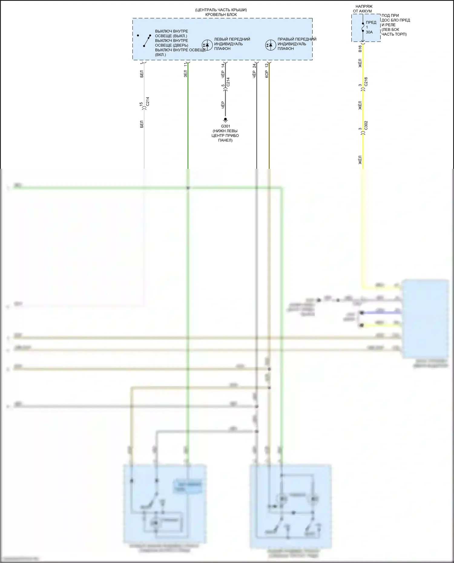 MDX Acura IV (2021-2024): Электросхема таймера входного светофора (3 из 3) 