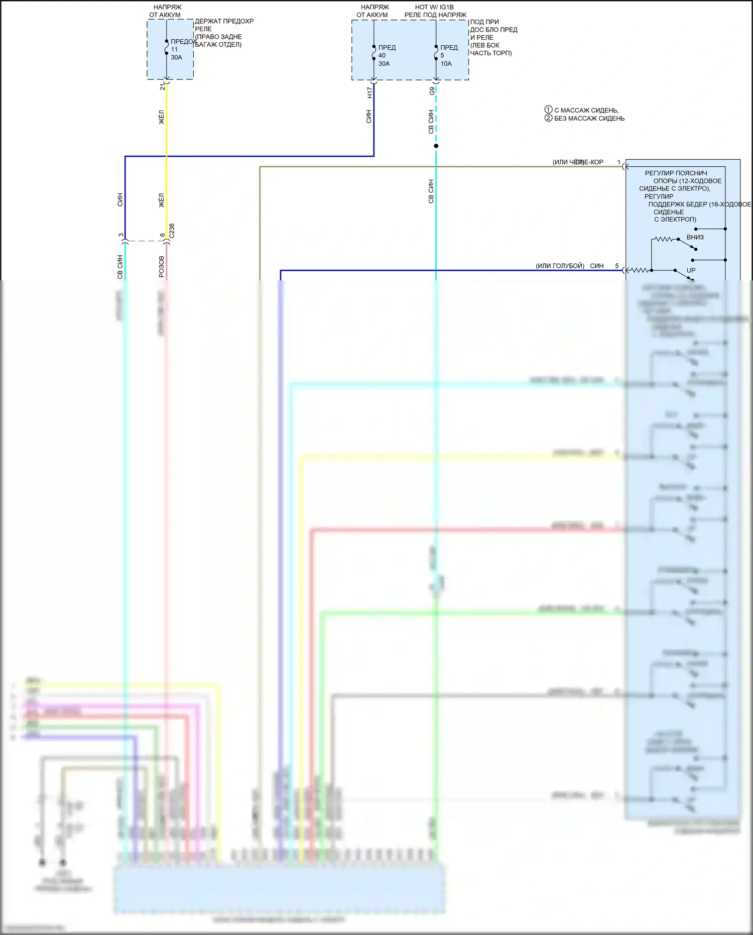MDX Acura IV (2021-2024): Электросхема сиденья памяти водителя (3 из 3) 