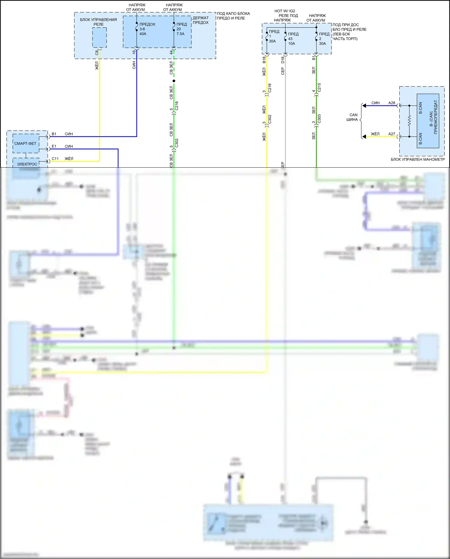 MDX Acura IV (2021-2024): Электросхема подогрева стекол 