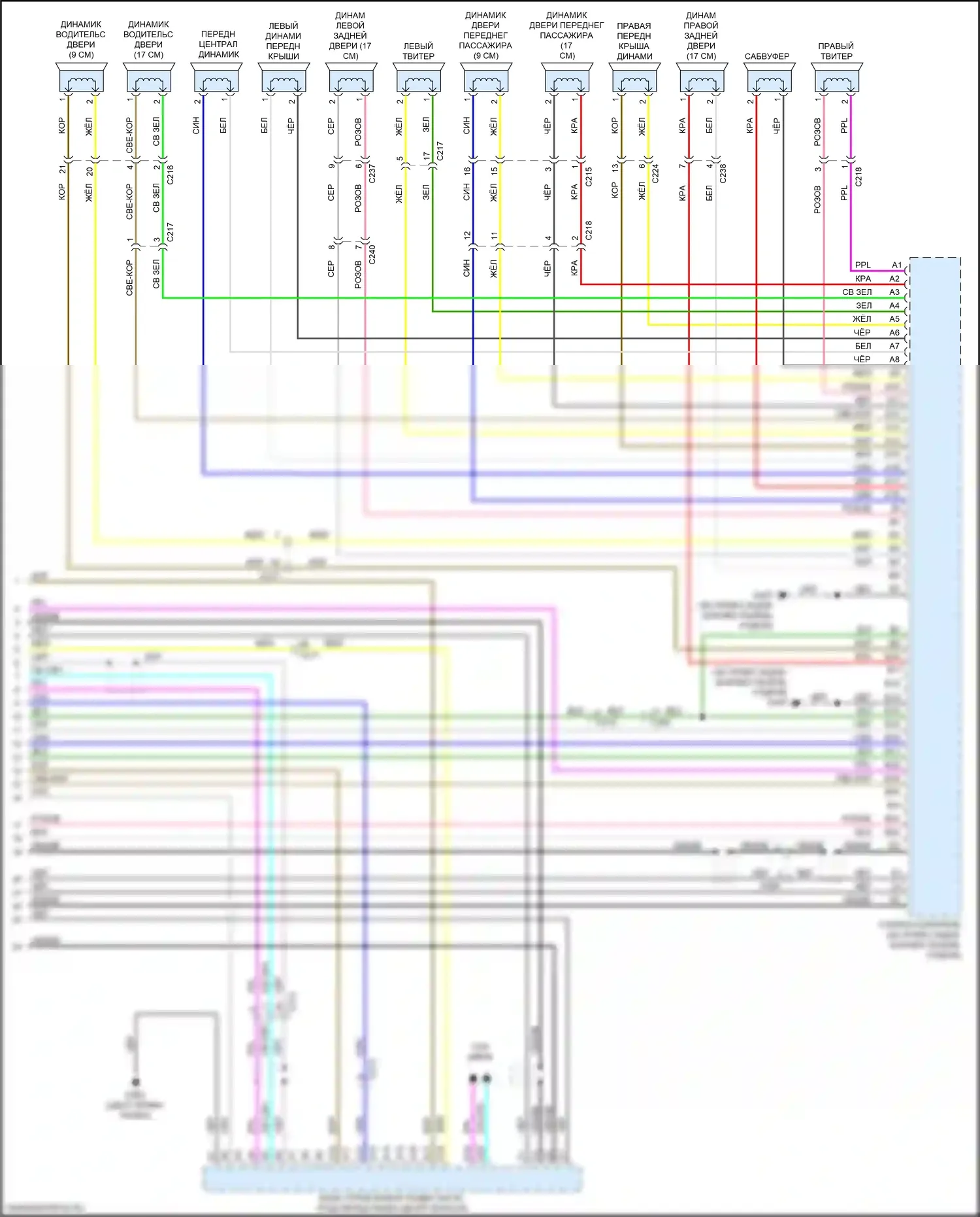 MDX Acura IV (2021-2024): Электросхема навигации, 12 динамиков (5 из 5) 