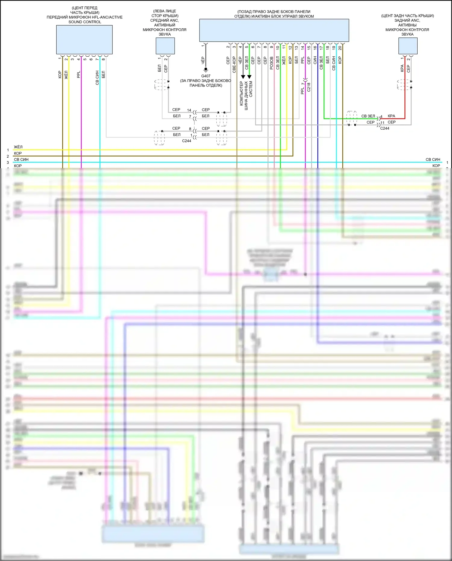 MDX Acura IV (2021-2024): Электросхема навигации, 16 динамиков (3 из 5) 