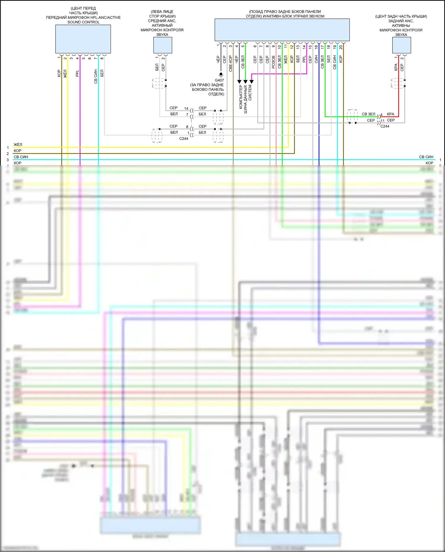 MDX Acura IV (2021-2024): Электросхема навигации, 9 динамиков (3 из 5) 