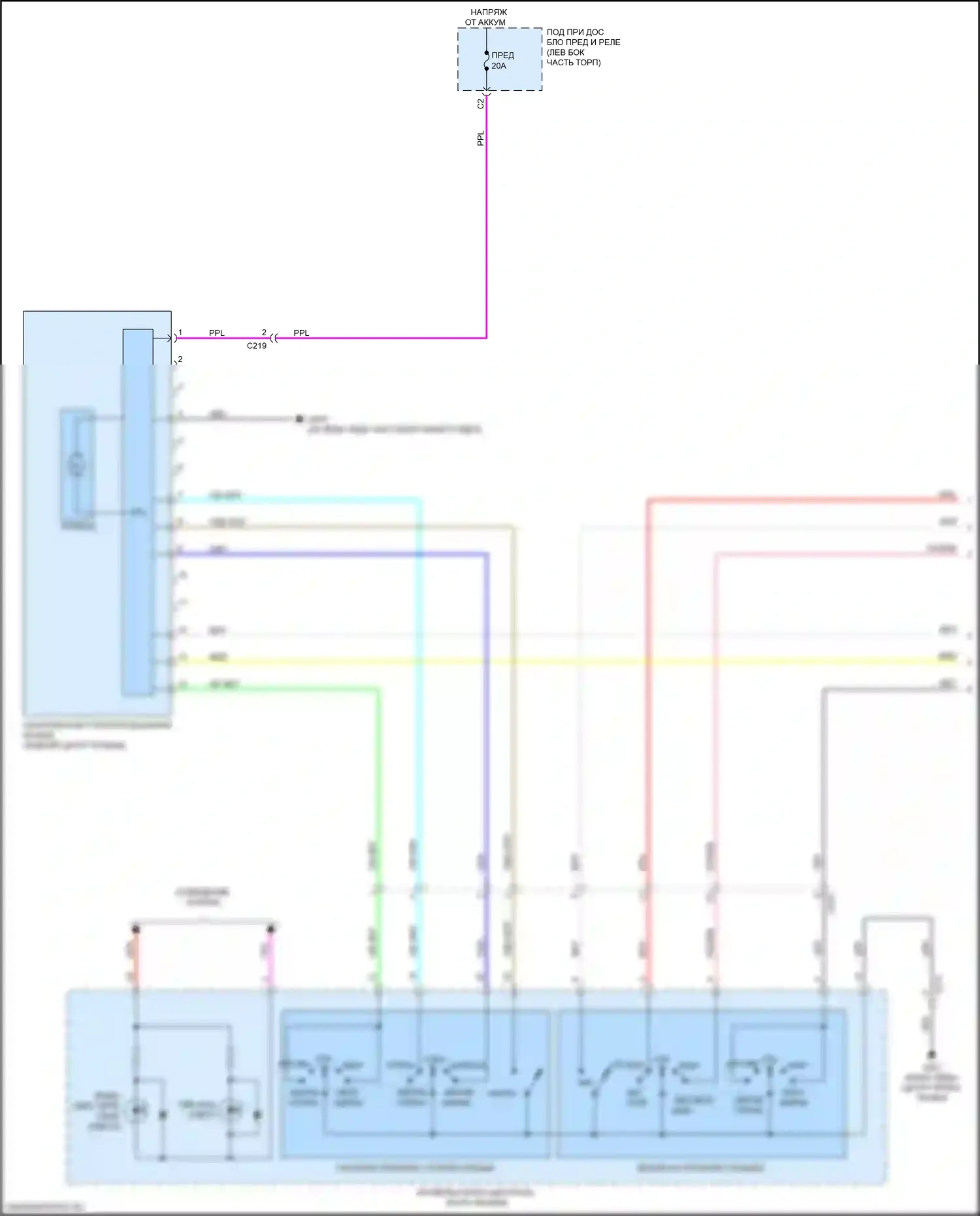 MDX Acura IV (2021-2024): Электросхема складной крыши/люка (1 из 2) 
