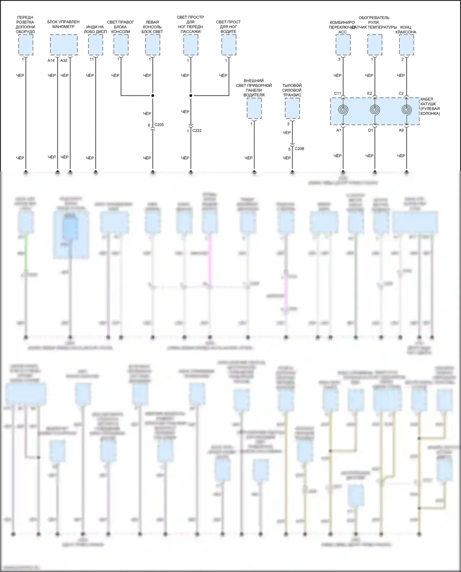 MDX Acura IV (2021-2024): Электросхема разводки массы (2 из 6) 