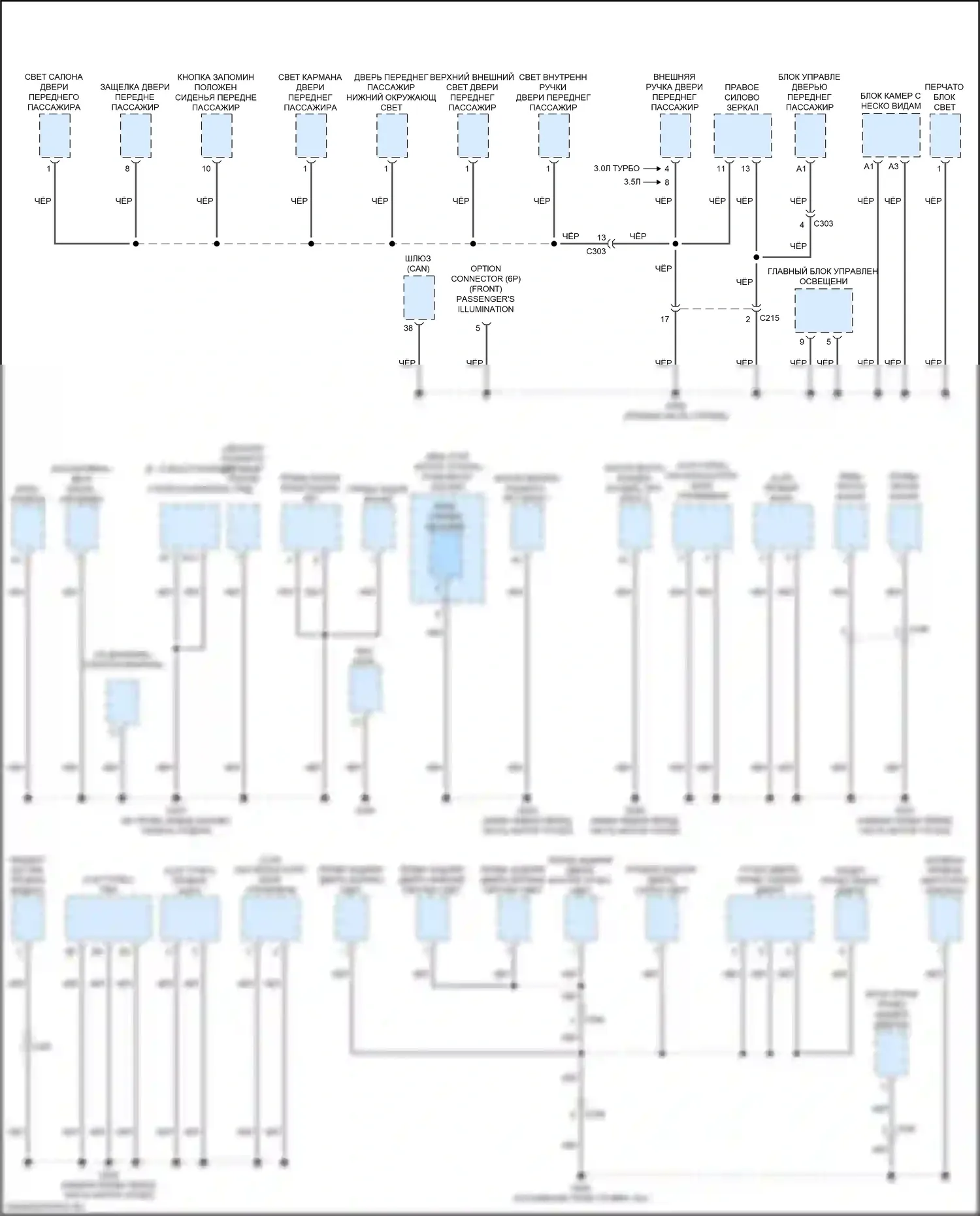 MDX Acura IV (2021-2024): Электросхема разводки массы (4 из 6) 