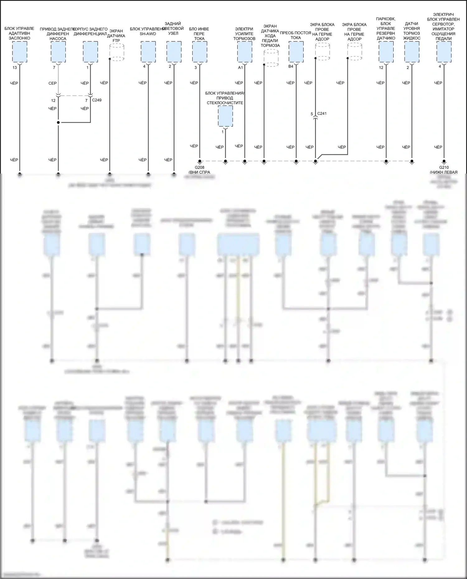 MDX Acura IV (2021-2024): Электросхема разводки массы (6 из 6) 