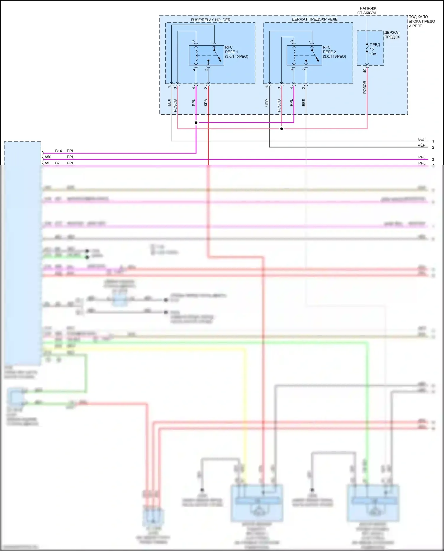 MDX Acura IV (2021-2024): Электросхема вентилятора охлаждения (1 из 3) 
