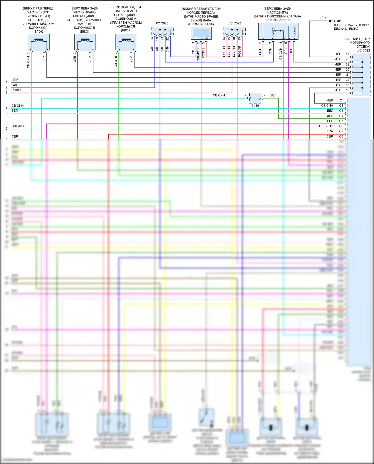 RDX Acura II рестайлинг (2015-2018): Электросхема двигателя 3.5l (9 из 9) 