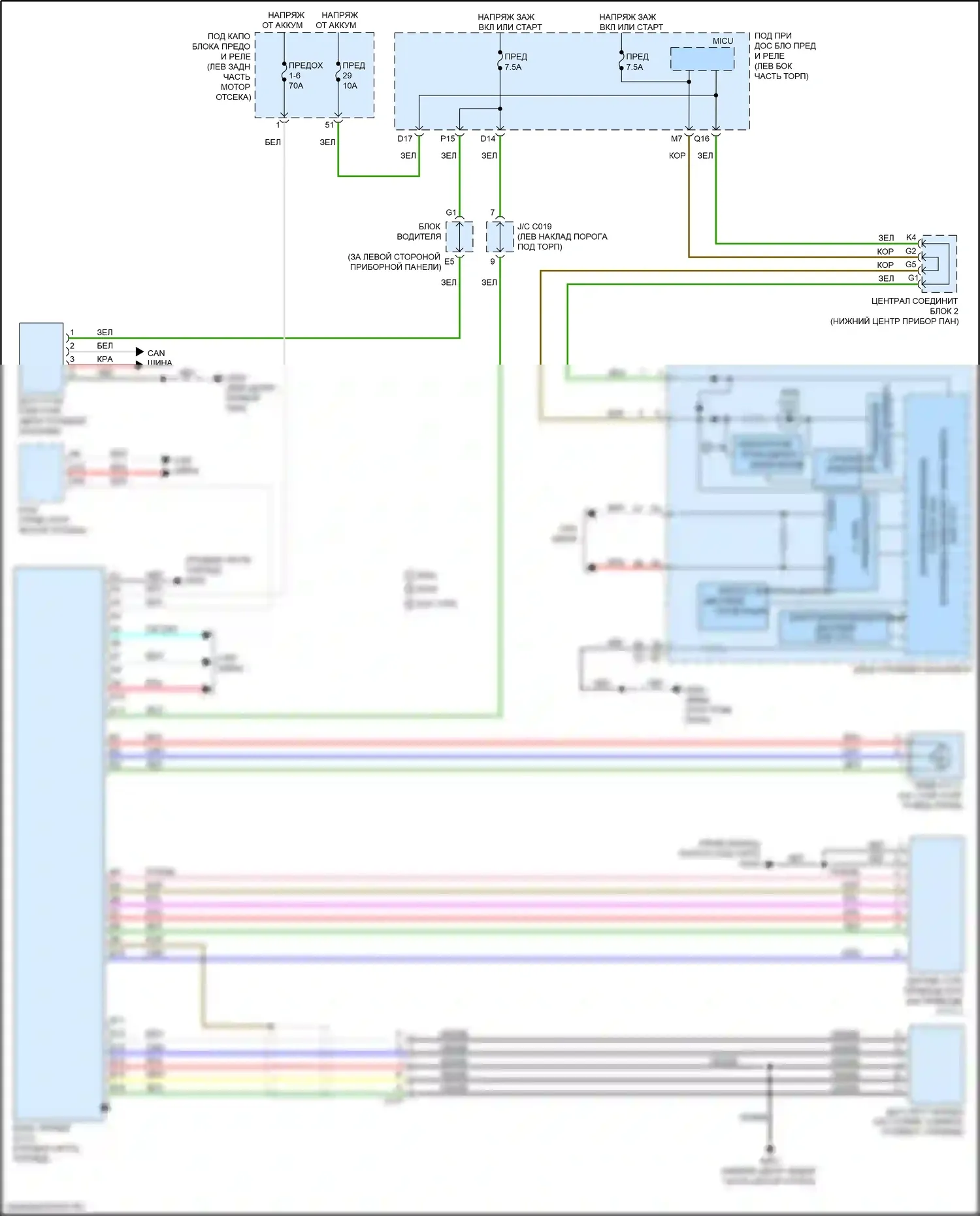 RDX Acura II рестайлинг (2015-2018): Электросхема электроусилителя руля 