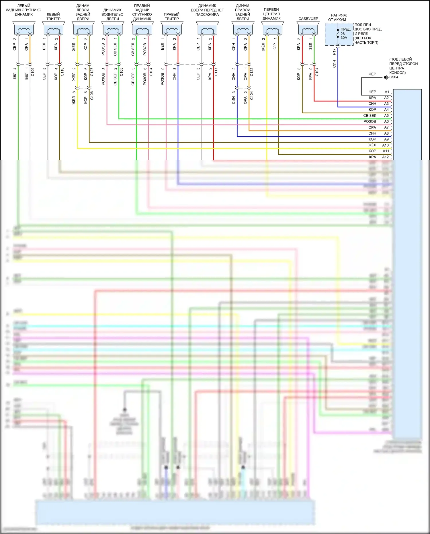 RDX Acura II рестайлинг (2015-2018): Электросхема навигации (5 из 5) 