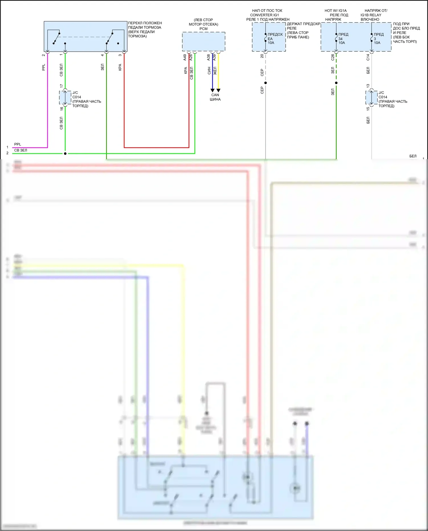 RDX Acura III (2018-2021): Антиблокировочная система abs электросхема (2 из 3) 