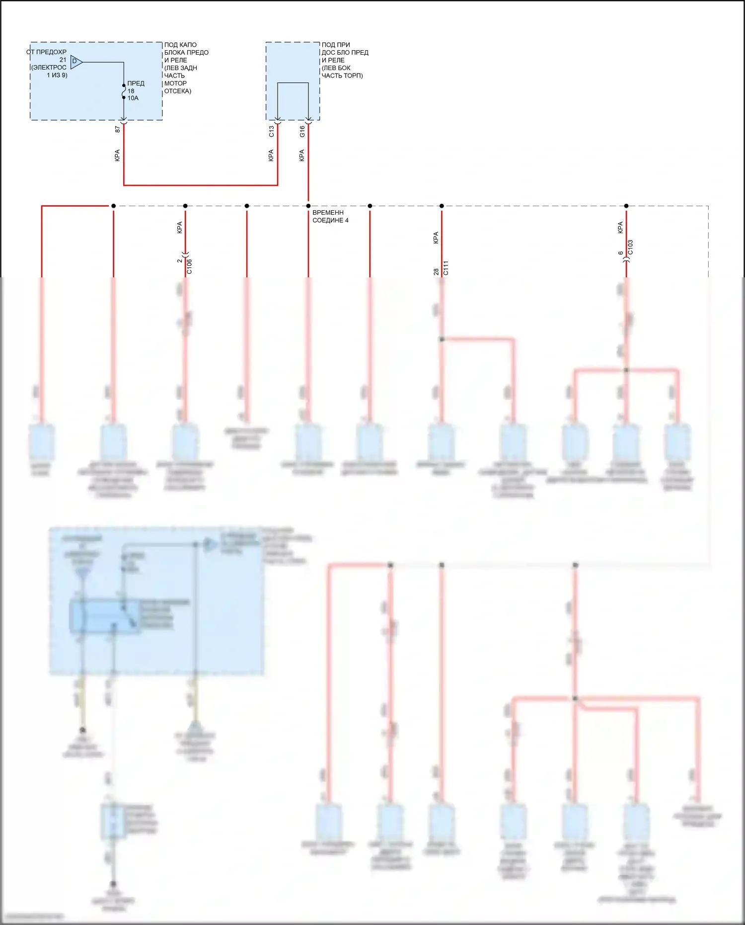 RDX Acura III (2018-2021): Электросхема блока предохранителей реле (2 из 9) 