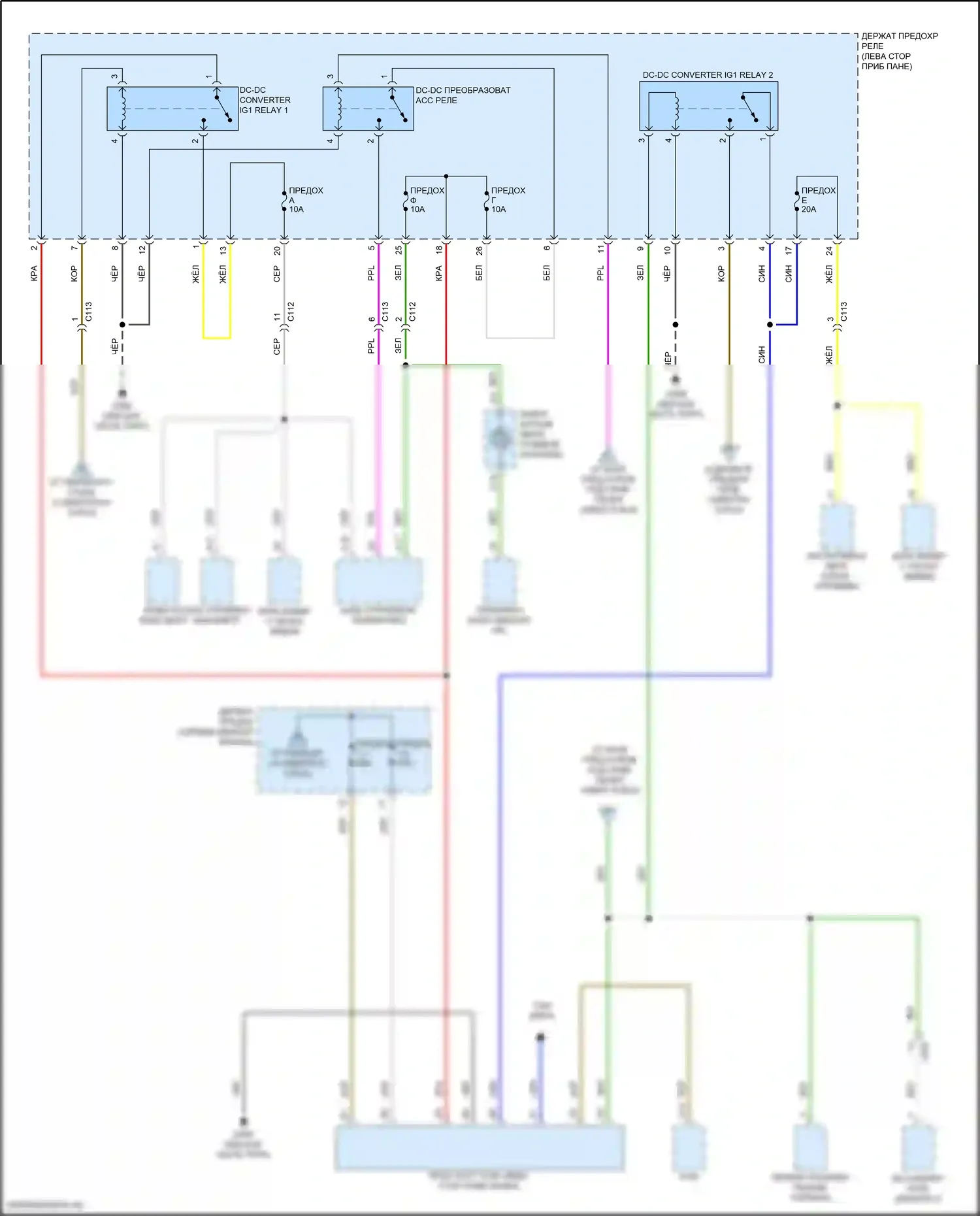 RDX Acura III (2018-2021): Электросхема блока предохранителей реле (7 из 9) 